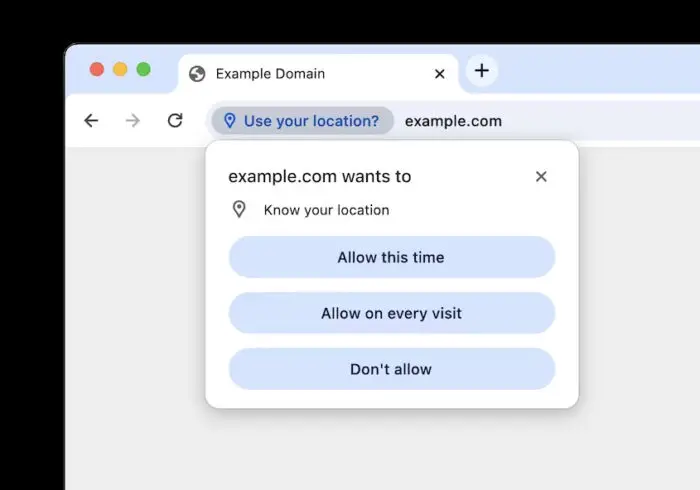 Update To Google Chrome 116 With Faster Security Updates 2 Revamped permissions dialog box