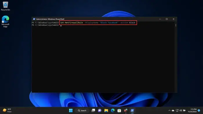 How To Block Or Allow Websites, IPs, Apps, And Ports Using Windows Firewall And PowerShell 18 Block an allowed IP address website using PowerShell