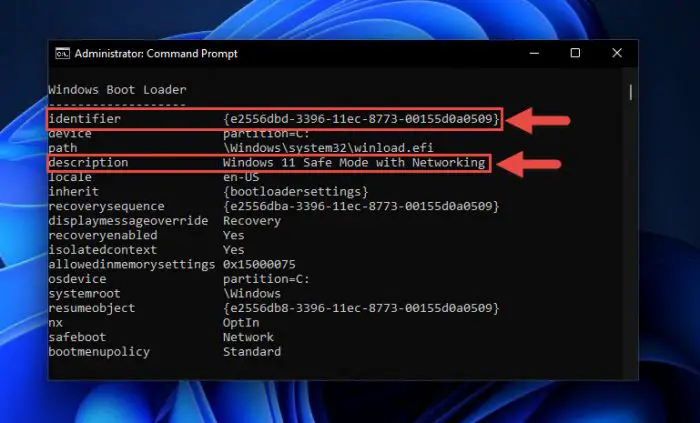 2 Ways to Add Safe Mode to Windows 11 Boot Menu 14 Boot entry with identifier