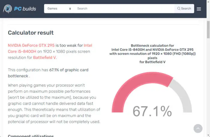 What Is PC Bottleneck And How To Fix It 3 Bottleneck Calculator results