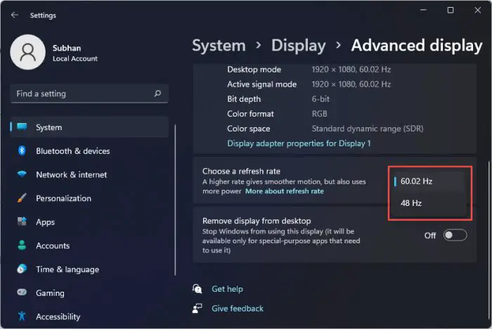 How to Increase Monitor Frequency (75Hz, 120Hz, 144Hz) in Windows Games 3 Change refresh rate