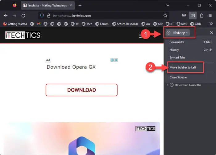 Download Mozilla Firefox 116, 115.1 ESR, 102.14 ESR With Improved Picture-in-Picture & Direct Paste Options 5 Change sidebar location in Firefox
