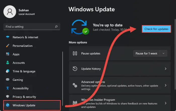 How to Fix Microsoft Management Console has Stopped Working 2 Check for pending Windows updates