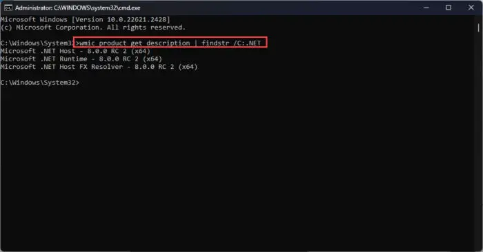 Download .NET 8 Release Candidate 2 (Offline Installers) 3 Check installed NET version