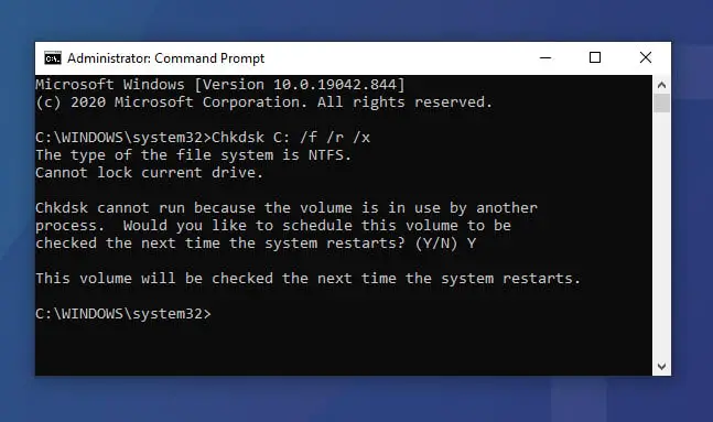 How to Fix Timer or DPC Invalid BSoD in Windows 10 7 chkdsk 1