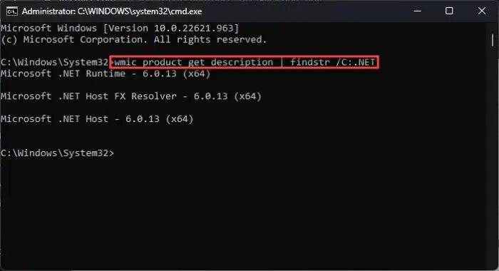 Download .NET 6.0.13 (Offline Installers) 3 Confirm installed NET version 1