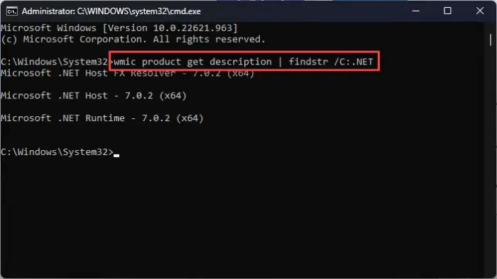 Download .NET 7.0.2 (Offline Installers) 3 Confirm installed NET version