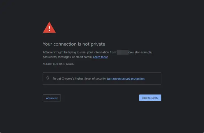 How To Fix "ERR_SSL_PROTOCOL_ERROR" On Windows 1 Connection is not private error message on Chrome 1