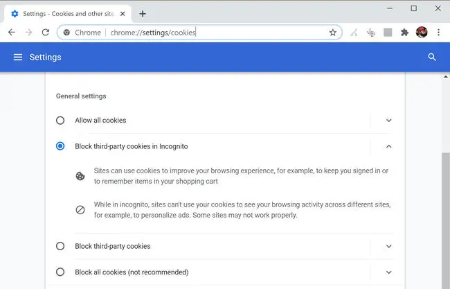Download Google Chrome 83: New Privacy & Security Settings, Tab Groups, Cookie Improvements 5 Cookies settings in Chrome