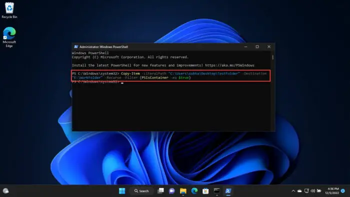 How To Copy Folder Structure Without Files 5 Copy folder structure using PowerShell