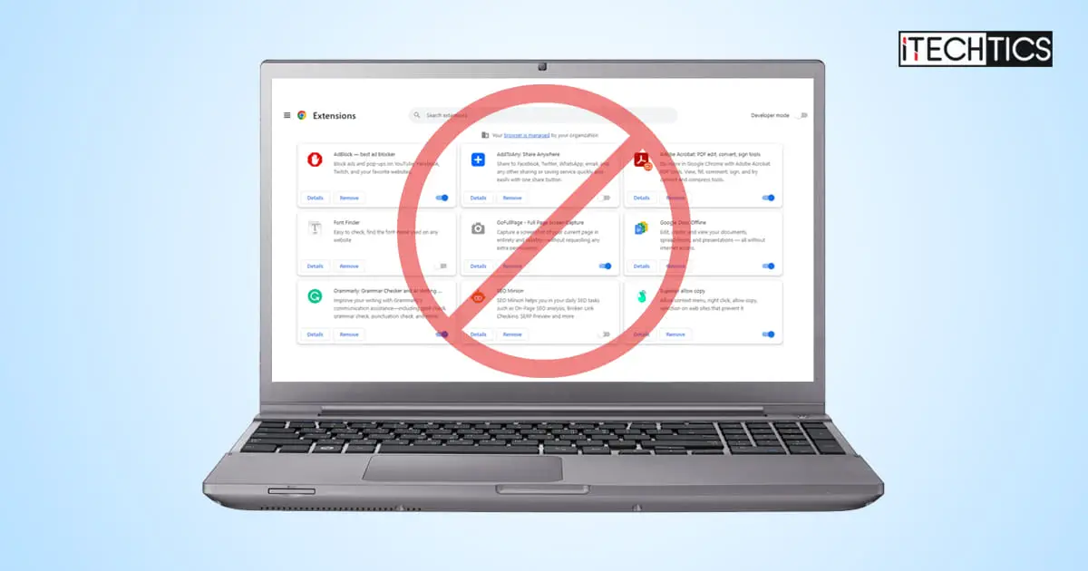 Disable Manage Google Chrome Extensions On Specific Sites
