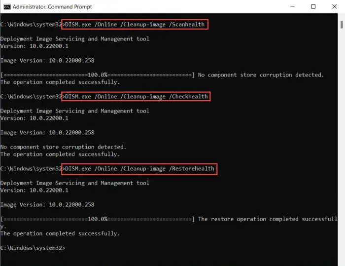 How to Fix Command Prompt Automatically Opens and Closes at Windows 11 Startup 1 DISM healthcheck