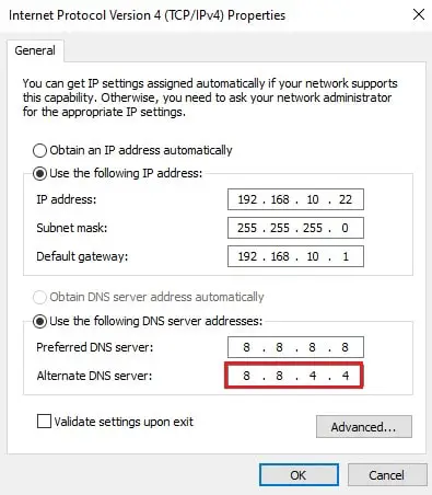 How to set static IP address and DNS Server using Command Line in Windows 10 5 dns 2 set