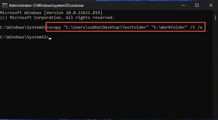 How To Copy Folder Structure Without Files 1 Duplicate folder structure using XCOPY