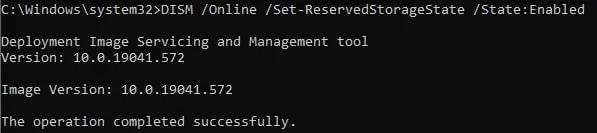 How to Enable And Disable Reserved Storage in Windows 10 5 enabled