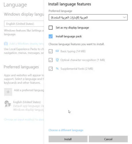 How To Change The Display Language In Windows 10 3 Install language features