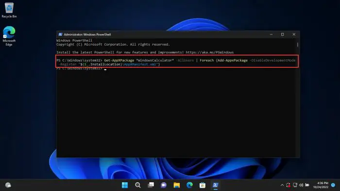 How To Fix Windows Calculator Missing Or Uninstalled 5 Install Windows Calculator from PowerShell