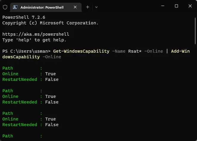 How To Download And Install RSAT Tools On Windows 11 7 Installing all RSAT tools using PowerShell