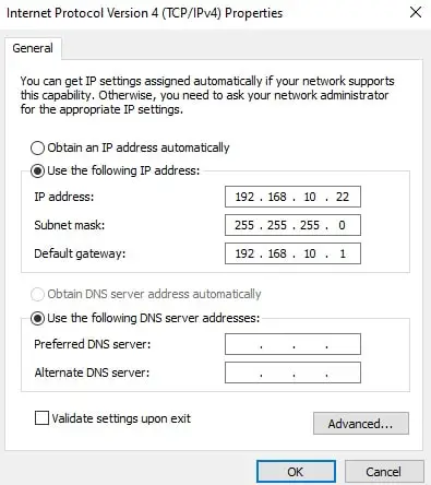 How to set static IP address and DNS Server using Command Line in Windows 10 3 ip set