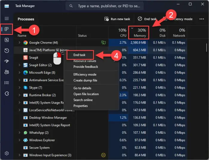 How To Clear Memory Cache On Windows 7 Kill RAM hungry processes