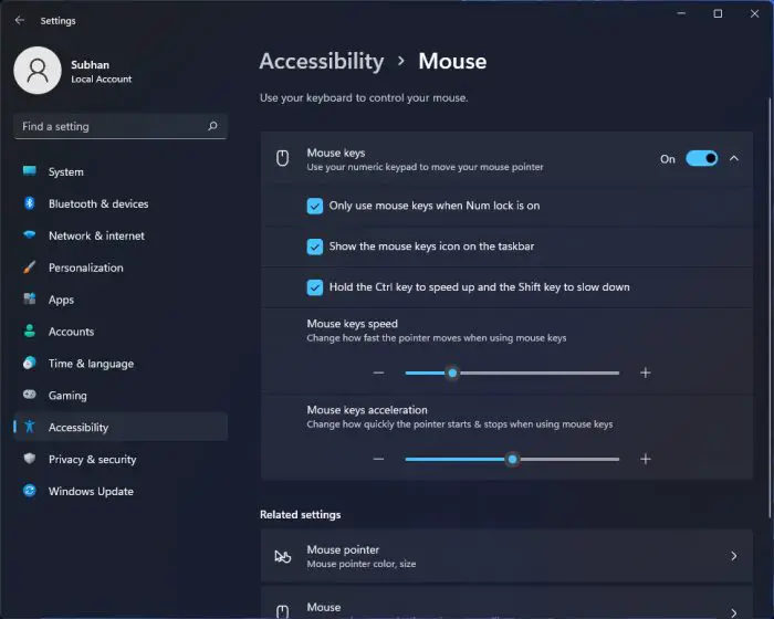How To Make Windows 11 Accessible (Ease Of Access) 20 Mouse accessibility settings