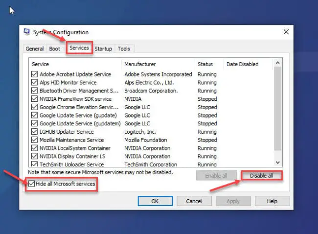 5 ways to fix Drag and Drop Not Working in Windows 10 1 msconfig