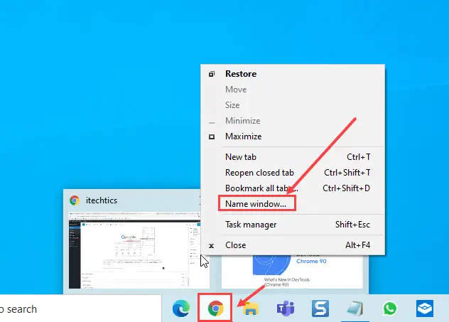 Download Google Chrome 90: AV1 Codecs Support + Window Naming Feature 5 name window