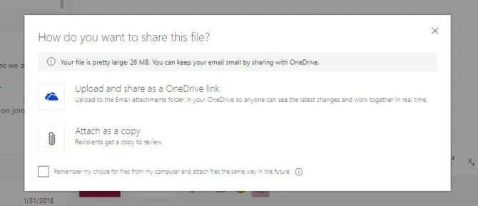 Email Attachment Limits For Gmail, Outlook.com, Yahoo, Outlook, iCloud, Facebook and WhatsApp 3 Outlook.com attachment file warning