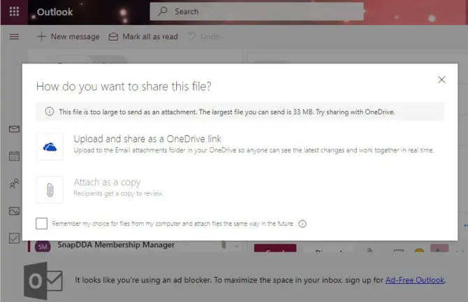 Email Attachment Limits For Gmail, Outlook.com, Yahoo, Outlook, iCloud, Facebook and WhatsApp 2 Outlook.com attachment size limit