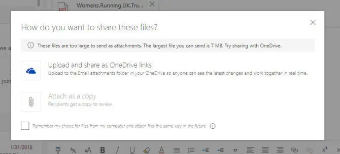 Email Attachment Limits For Gmail, Outlook.com, Yahoo, Outlook, iCloud, Facebook and WhatsApp 4 Outlook.com attachment size remaining warning