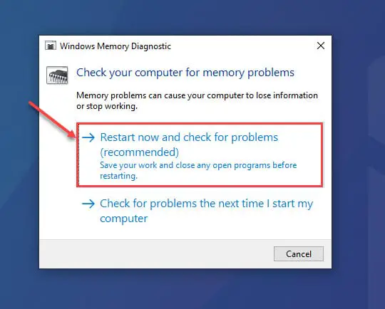 How to Fix Timer or DPC Invalid BSoD in Windows 10 4 restart now and check for problems