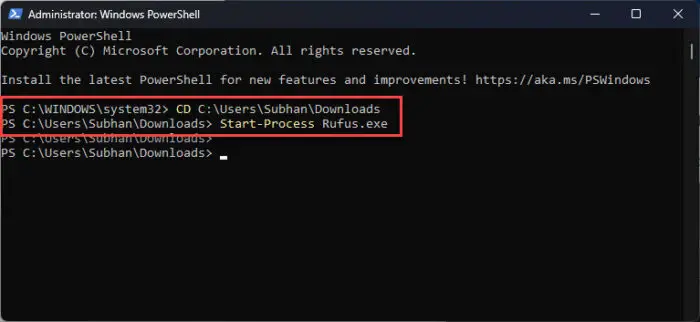 4 Ways To Run Executable (.EXE) Files Using PowerShell 6 Run executable file from PowerShell using Start Process command2
