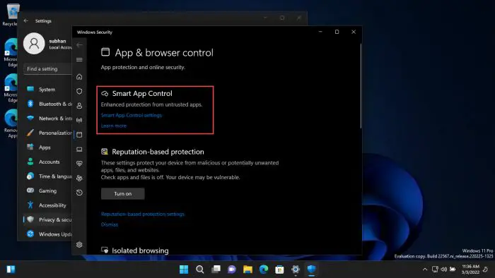 Windows 11 Build 22567 Brings Smart App Control, Focuses On Renewable Energy 4 smart app control