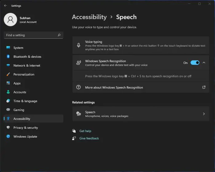 How To Make Windows 11 Accessible (Ease Of Access) 18 Speech accessibility setting