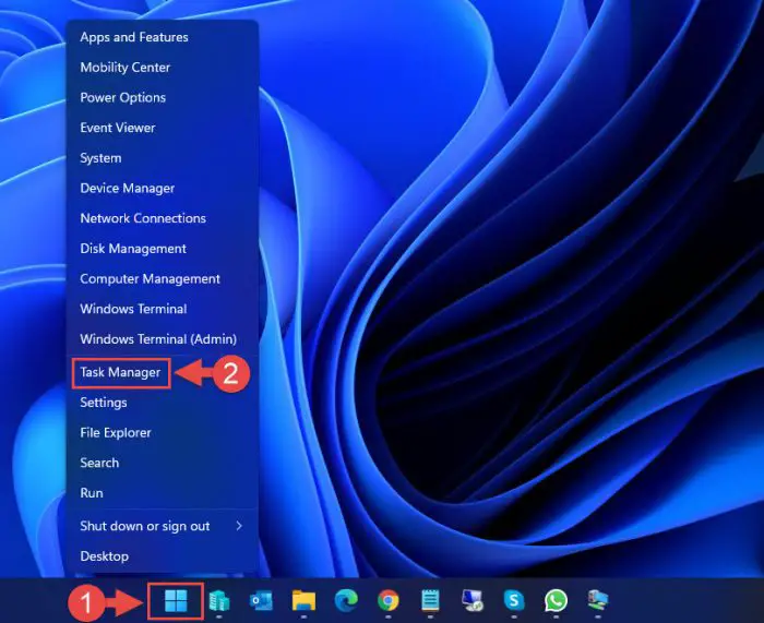 6 Ways To Open Task Manager In Windows 11 4 start button