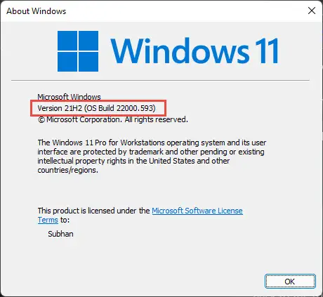 Windows 11 KB5011563 (Build 22000.593) Now Offered As Optional Cumulative Update 4 successfully installed