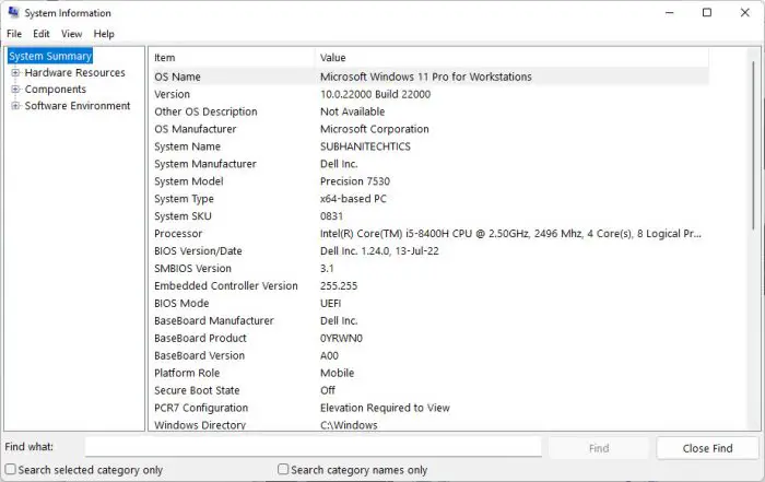 What Are Windows 11 Administrative Tools/Windows Tools 26 System Information