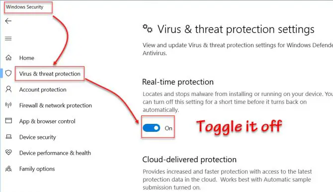 5 Quick Ways To Turn Off Windows Defender On Windows 10 1 Windows Settings security