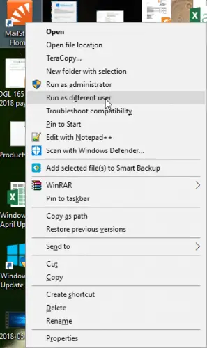 6 Ways To Run Programs As Administrator In Windows 11/10 9 Run as different user context menu