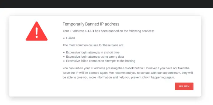 How To Fix "Your IP Has Been Temporarily Blocked" On Any Browser 1 Temporarily banned IP address example message
