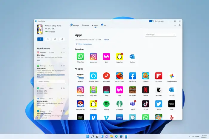 Windows 11 Insider Preview Build 22504: Expanded Touch Keyboard Themes and Emojis + Redesigned Your Phone App 3 yourphn